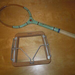Vintage Dominion Lillywhite Frowd London Tennis Racket Wood Dunlop Frame